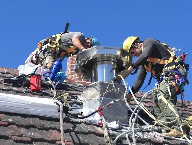 Protective chimney cap installed by Somerset Chimney Sweep in Somerset, MA