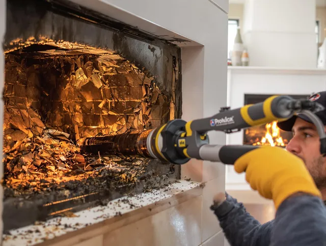 Professional chimney cleaning by Somerset Chimney Sweep in Somerset, MA