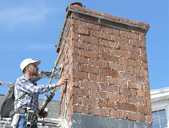 Brickwork for a chimney rebuild by Somerset Chimney Sweep in Somerset, MA