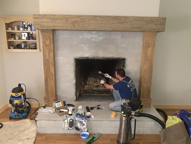 Detailed creosote removal process by Somerset Chimney Sweep in Somerset, MA
