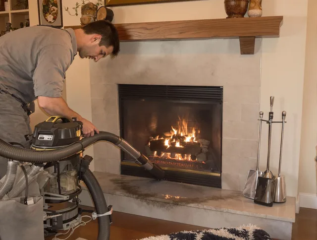 Routine fireplace upkeep by Somerset Chimney Sweep in Somerset, MA