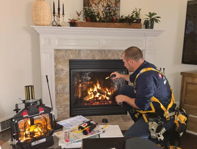 Safety-focused fireplace inspection by Somerset Chimney Sweep in Somerset, MA