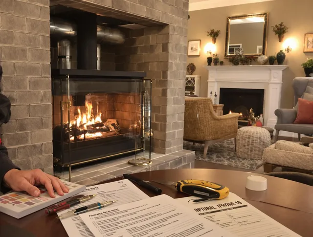 Somerset Chimney Sweep verifying fireplace safety measures in Somerset, MA